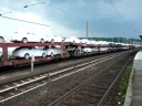 Ein Güterzug mit Audi Neuwagen www.BusundBahn.net