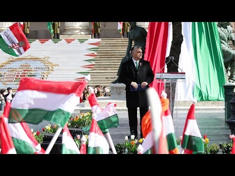 Ungarn: Proteste gegen Ministerprsident Orban am Natio ...