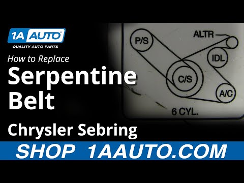 How To Install replace Power Steering Belt 2.7L Chrysler Sebring