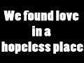We Found Love Feat. Calvin Harris (lyrics On Screen) 2011