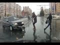 Video: Cars Crash Infront Of Pedestrians Crossing Street