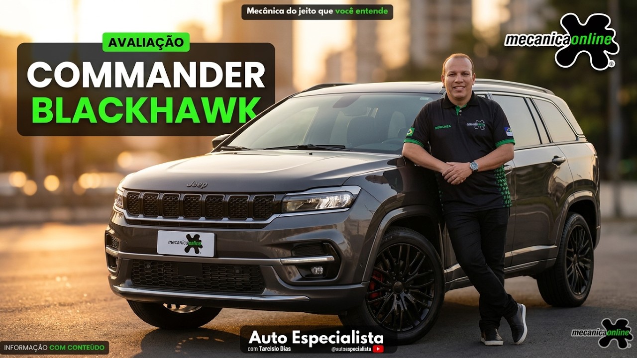 Jeep Commander Blackhawk 2027: SUV de 7 lugares com motor Hurricane flex e 272 cv