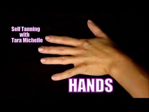 how to get off self tanner from hands