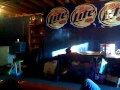 three men have a extreme bar fight over pool!