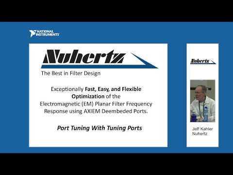 AWR Connected: Nuhertz Planar Filter Frequency Response