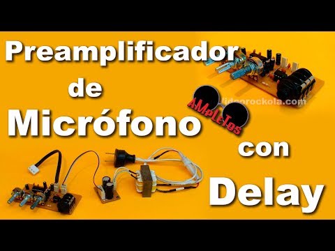 preamplificador - Prueba de sonido de un preamplificador para micrófono con eco o delay. Puede ser usado en las videorockolas con Karaoke, también con una guitarra electroacús...