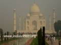 Taj Mahal in Mist, one of the seven wonders of the world, Agra, Uttar Pradesh