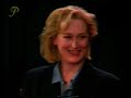 the great meryl streep in conversation with james lipton, who is so excited to be her company.