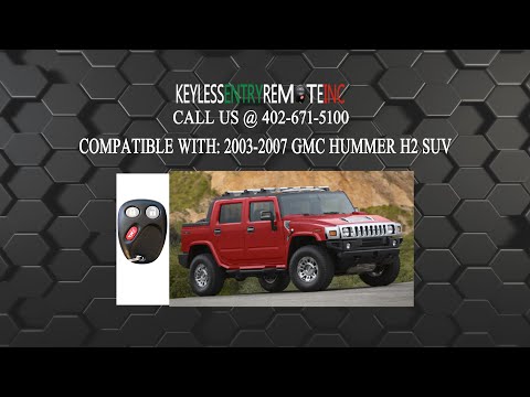 How To Replace GMC Hummer H2 SUV Key Fob Battery 2003 2007