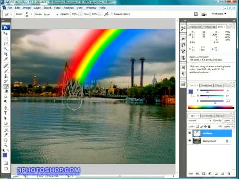 Photoshop Tutorial - Impact of rainbow Photoshop Tutorial - Impact of rainbow