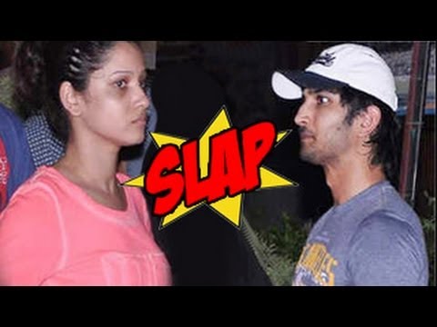 Sushant Singh SLAPPED by Girlfriend Ankita Lokhande in Public