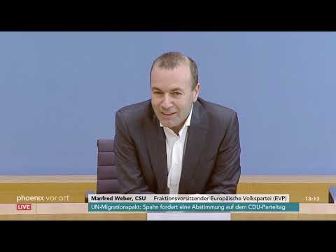 Pressekonferenz von Manfred Weber zum Wahlkampf bei der ...