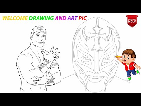 video-linktoworks-HOW TO DRAW-WWE STAR-CUTE WWE SUPER STAR-WWE JONH...