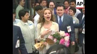 PHILIPPINES: MANILA: MEXICAN ACTRESS THALIA RETURN