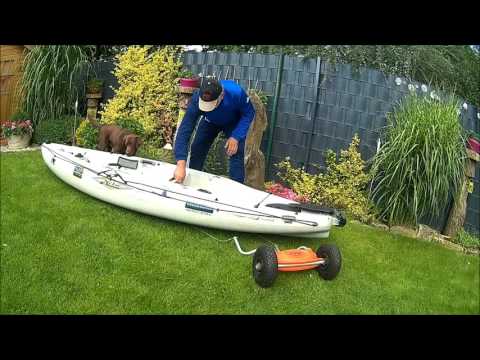 Kajakwagen einfache Montage, Sit on Top, Hobie Outback, Angelkajak