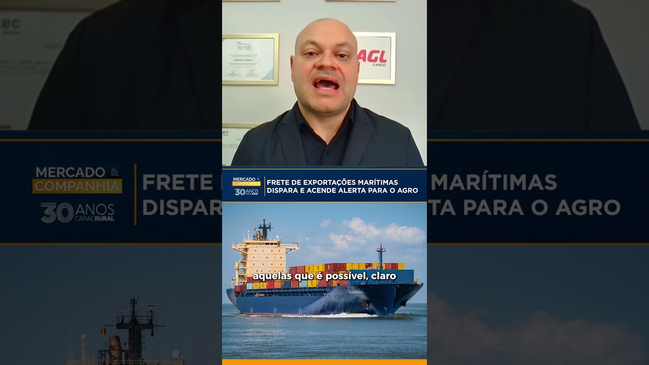 Frete de exportações marítimas dispara e acende alerta para o agro