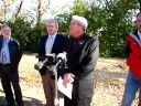 Mayor Tom Henry talks about the Westbrook rain garden/flood control project Mayor Tom Henry talks about the Westbrook rain garden/flood control project