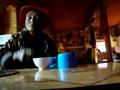 Tibetan lady in Tagong offers us tea and tsampa