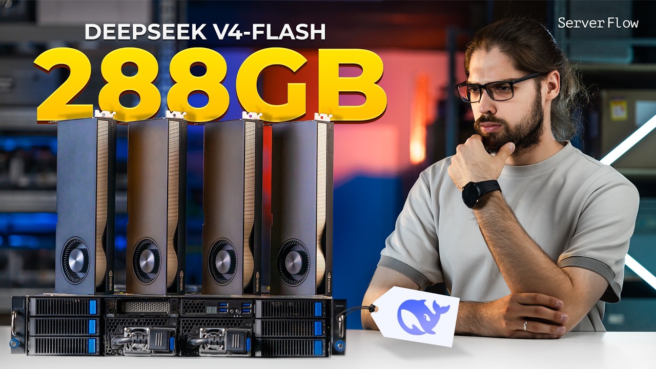 DeepSeek V4-Flash локально | 288GB VRAM на четырёх GPU
