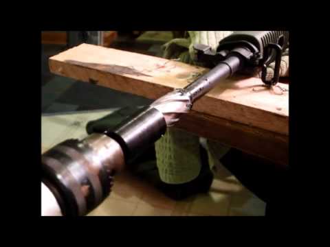 Using an Annular Cutter to Trim an Armalite AR-180B Rifle Muzzle for Threading
