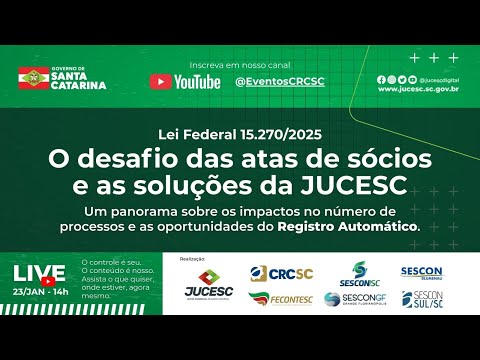 Lei Federal nº 15.270/2025 - O desafio das atas de sócios e as soluções da JUCESC