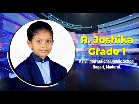 Kalvi Talks | Season 4 | R. Joshika - Grade 1 | Art in Everyday Life | Kalvi School - Madurai.