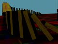 blender 3d dominoes with moving camera