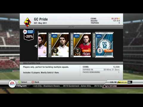FIFA 12 Gold Pack - Leave a like for my luck during Happy Hour! Let me know if you would like to know when Happy Hour is each as well! It is lots of FUN! Be looking for the Lank...