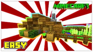 Minecraft: How To Build A Small Survival House Tutorial (survival shack ) (mini farm) 2016
