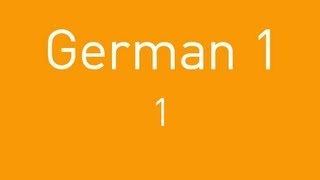 Learn German - Lesson 1