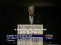 David Rockefeller en la ONU Sobrepoblación mundial subtitulado