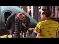 in a happy suburban neighborhood surrounded by white picket fences and flowering rose bushes sits a black house with a dead lawn. unbeknownst to the neighbors, hidden deep beneath this home is a vast secret hideout belonging to gru, a dastardly villain who, along with the help of his many little minions, is planning the biggest heist in the history of the world: he��_ going to steal the moon!