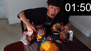 I DID THE FIRE NOODLE CHALLENGE WHILE FADED