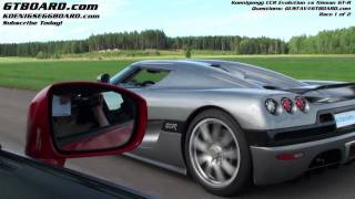 HD : Nissan GTR vs Koenigsegg CCR Evolution Race 1