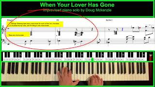When Your Lover Has Gone - jazz piano tutorial