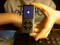 In this video I will show you how to shut off ALL of the power on your iPod Nano 4g Chromatic! Simple hold down the Menu and center button at the same time. Then, once your screen goes black, hold the center and left button until a menu pops up. Hit right once to go to 