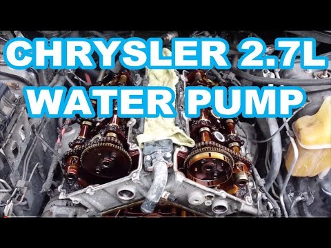 Replacing a water pump in a Chrysler 2.7l engine