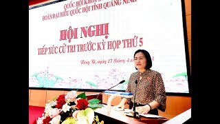 Đoàn Đại biểu Quốc hội tỉnh tiếp xúc cử tri trước kỳ họp thứ 5 tại thành phố Uông Bí