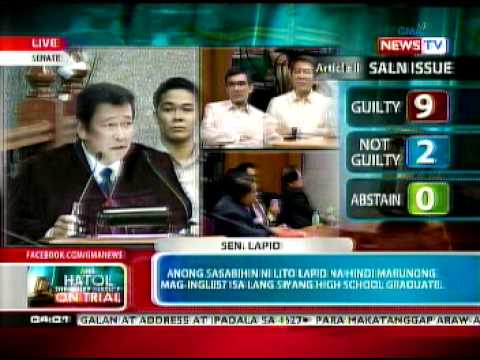 Sen. Lito Lapid on CJ Corona Judgement Day.mpg