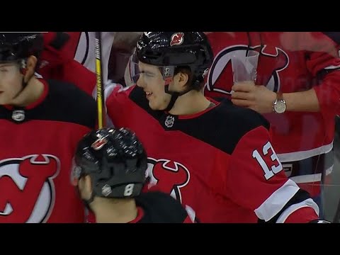 Video: Nico Hischier causes turnover then scores his second goal of the game