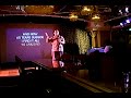 Sung at sea.....full steam ahead. Big audience reaction. Damn the torpedoes!