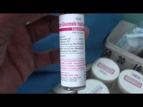how to administer calcium gluconate