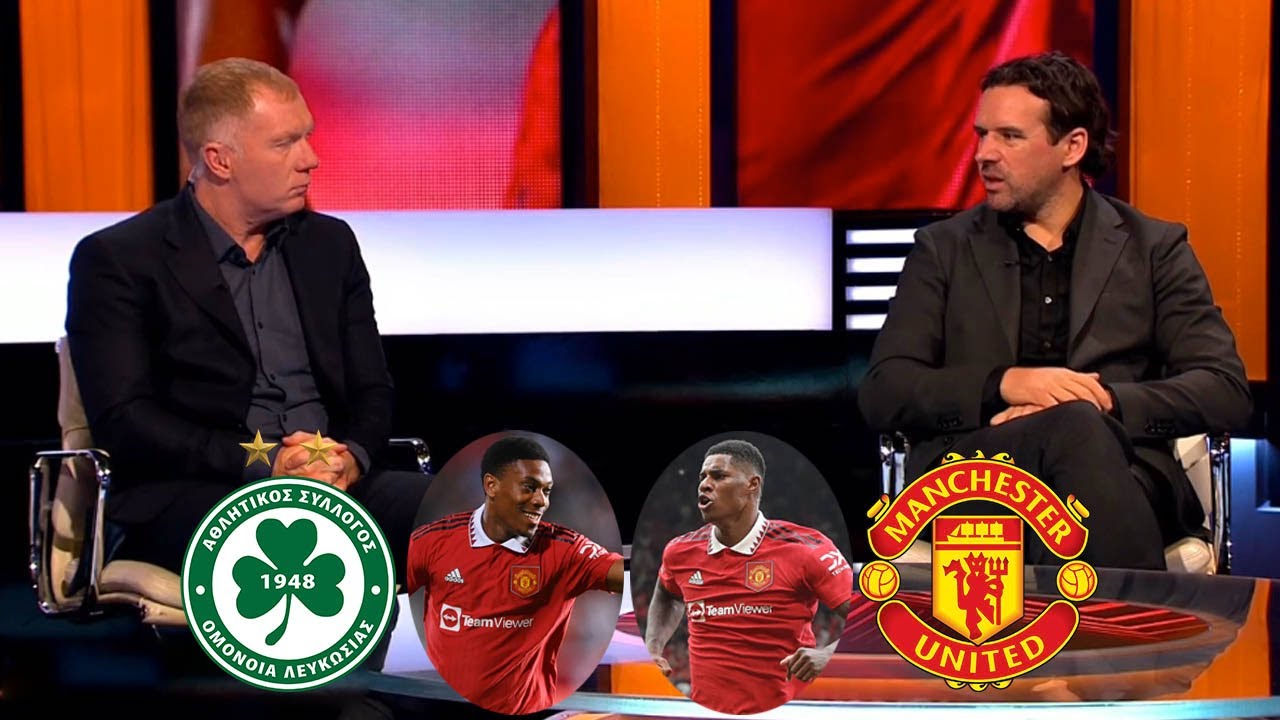 Omonia vs Manchester United 2-3 Marcus Rashford And Martial On Fire Goal🔥 Paul Scholes Reaction