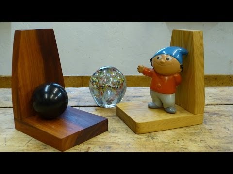 Tischlern für Anfänger: Eine Buchstütze, dovetails for beginners: a bookend