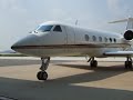Gulfstream IV-SP taxi in and shut down Gulfstream IV-SP taxi in and shut down