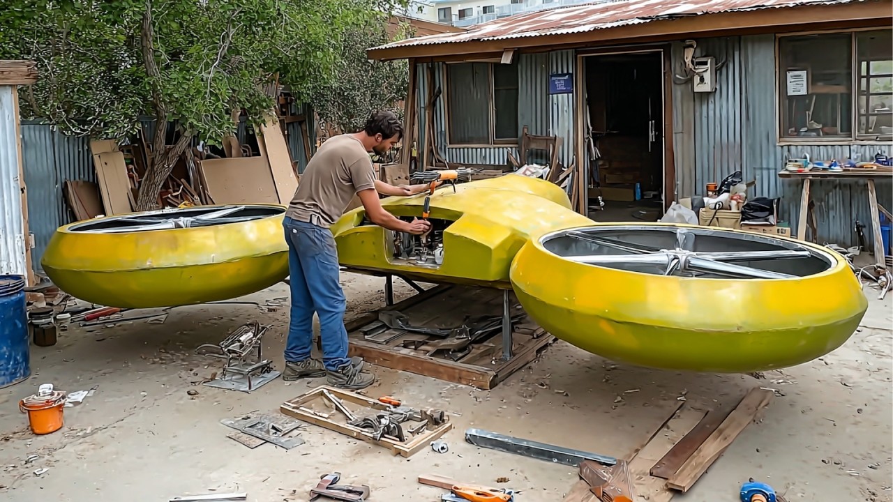 Man Builds AMAZING Full-Size HELICOPTER from Foam | Start to Finish by @Dodoan123