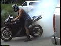 Motorcycle  Yamaha R1 Burnout