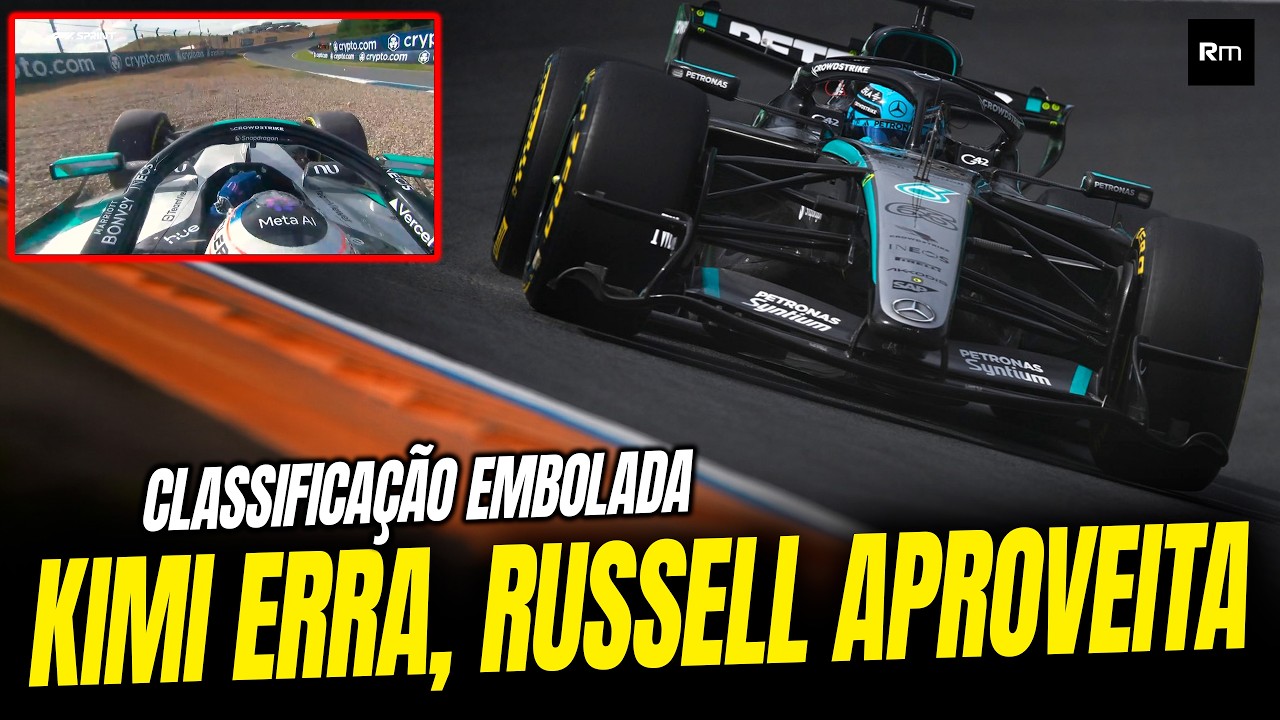 HAMILTON DECEPCIONA, KIMI ERRA, MCLAREN FORTE E RUSSELL POLE PARA A SPRINT DO GP HOLANDA