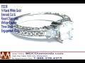 videos de 14 Karat White Gold Emerald Cut Three Stone Round Diamond Engagement Ring Setting MDC NYC ES238
