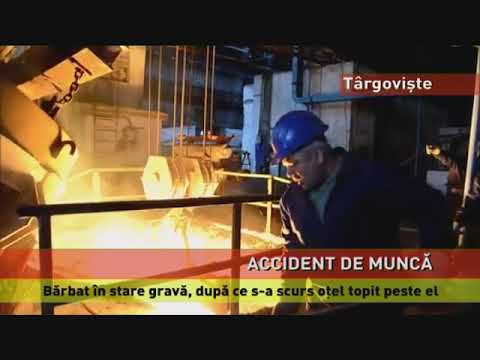 Muncitor în stare gravă, după ce s-a scurs oţel topit peste el